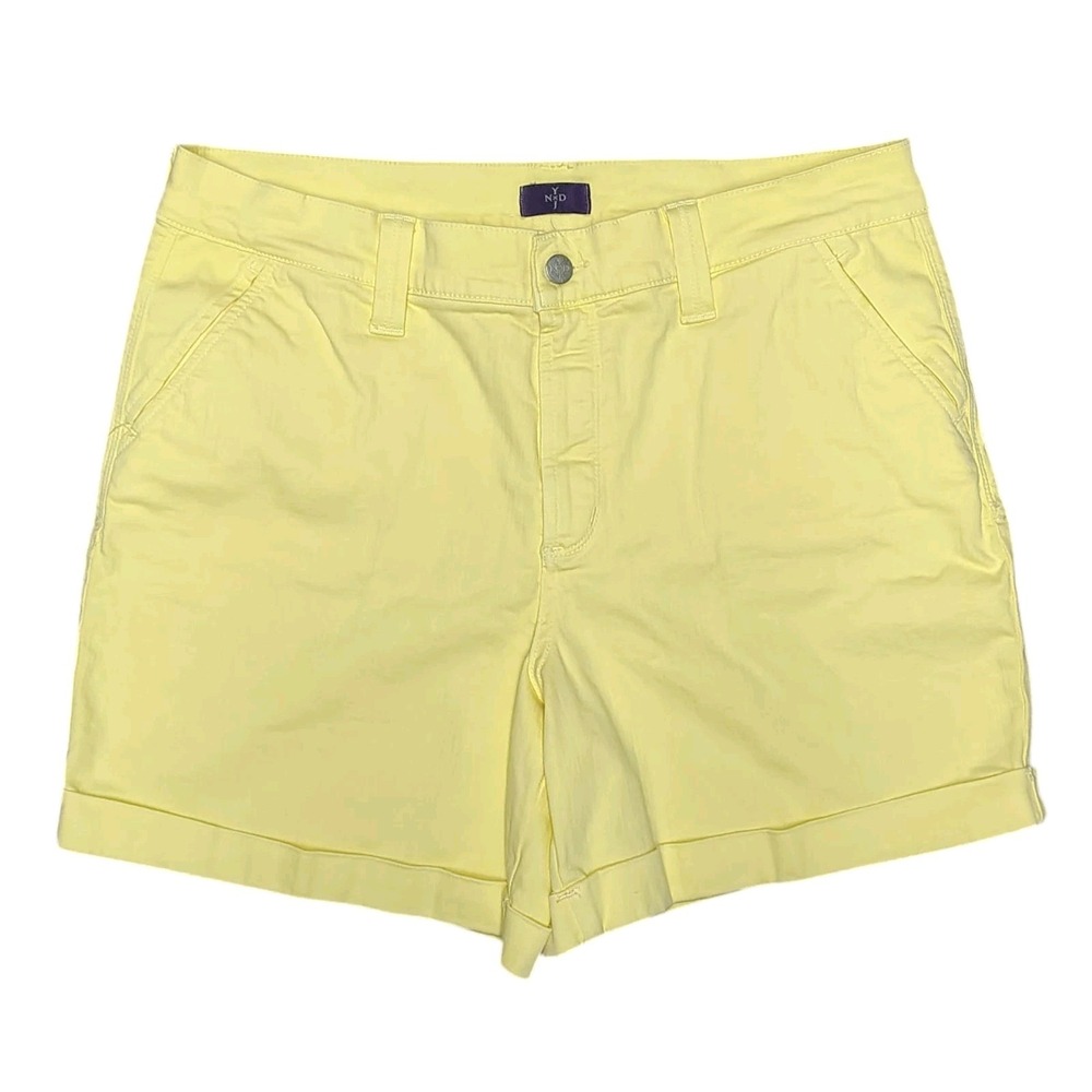 NYDJ Shorts Womens Size 14 Yellow Lift Tuck Summer Comfy Casual
